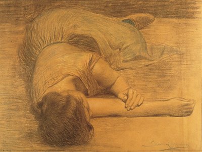 Woman Lying Down by Joan Llimona